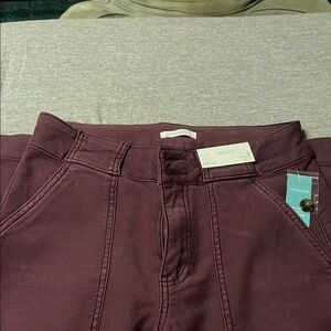 Maurices Women’s High-Waisted Burgundy Pants